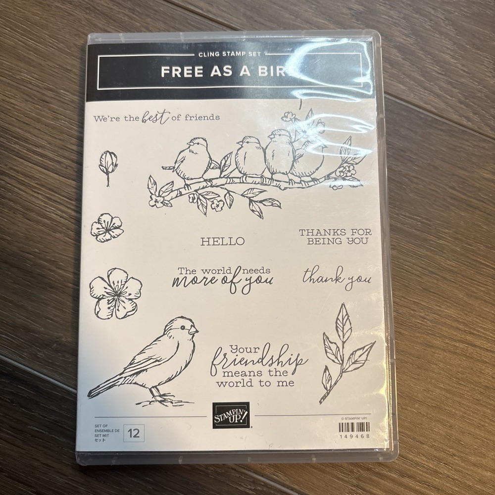 Stampin' Up! Free As A Bird Cling Rubber Birds Stamp Set, 149468